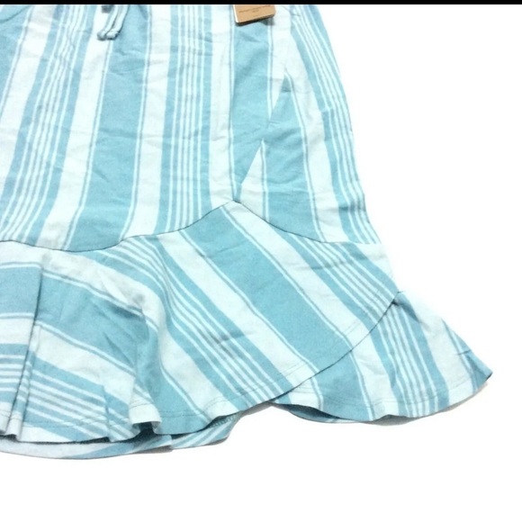 Patagonia Alpine Valley skirt NWT size large striped ruffle bottom elastic waist - Picture 5 of 7